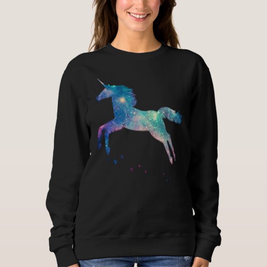 Unicorn Squad Galaxy Galactic Space Flying Trui (Voorkant)