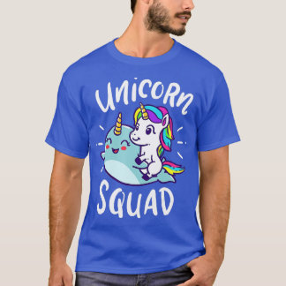 Unicorn Squad Narwhal Funny Cute Birthday Party T-shirt