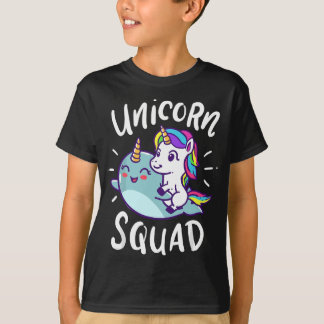 Unicorn Squad Narwhal Funny Cute Birthday Party T-shirt