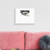 Unicorn Squad Rainbow Unicorns Liefhebber Grappig  Canvas Afdruk (Insitu (Woonkamer))