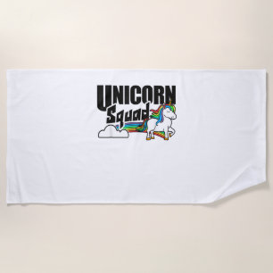 Unicorn Squad Rainbow Unicorns Liefhebber Grappig  Strandlaken