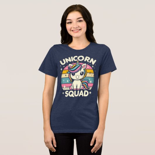 Unicorn Squad Tri-Blend Shirt (Voorkant volledig)