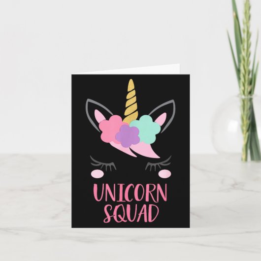 Unicorn Squad Unicorn Gift Kaart (Voorkant)