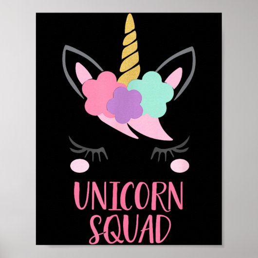 Unicorn Squad Unicorn Gift  Poster (Voorkant)