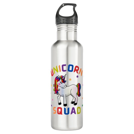 Unicorn Squad Waterfles (Voorkant)