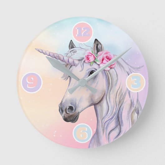 Unicorn Square Wall klok (Voorkant)