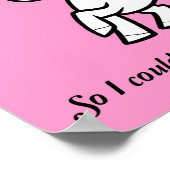 Unicorn Stabbing Funny Poster Sign. (Hoek)