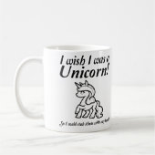 Unicorn Stabbing Funny T-Shirt Koffiemok (Links)