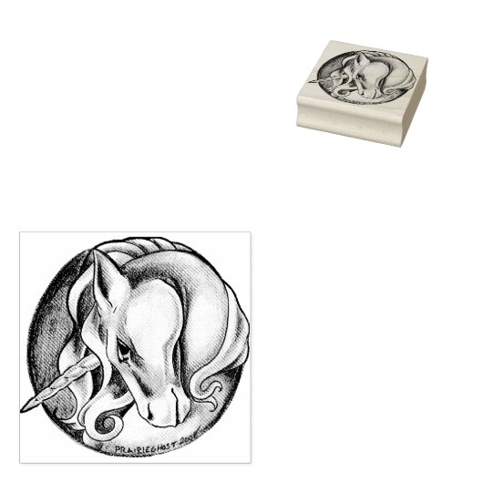 Unicorn Stamp Rubberstempel (Gestempeld)