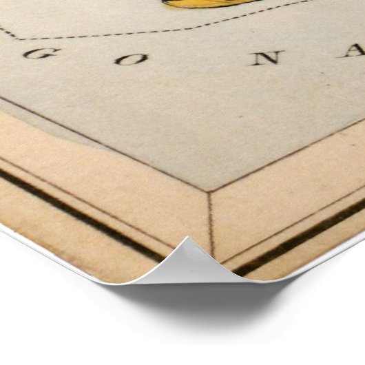  Unicorn Star Constellation Map Afdrukken Poster (Hoek)