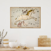  Unicorn Star Constellation Map Afdrukken Poster (Keuken)