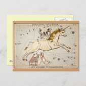  Unicorn Star Constellation Map Briefkaart (Voorkant / Achterkant)