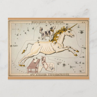  Unicorn Star Constellation Map Briefkaart
