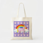 Unicorn & Stars Budget Canvas tas (Voorkant)