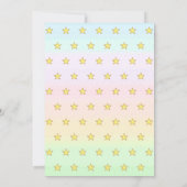 Unicorn, Stars, Flowers en Confetti Birthday Kaart (Achterkant)