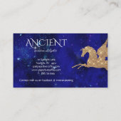 Unicorn Stars Galaxy Indigo Sky Universe Earth Visitekaartje (Achterkant)