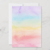 Unicorn stars rainbow Birthday Invitation Kaart (Achterkant)