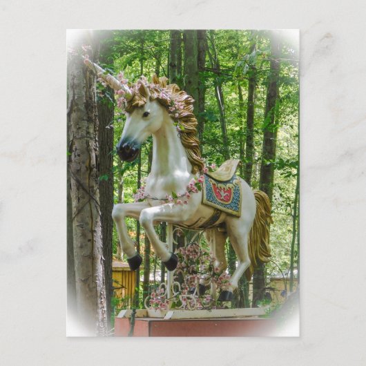 Unicorn Statue Briefkaart (Voorkant)