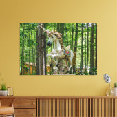Unicorn Statue Canvas Afdruk (Insitu (Woonkamer))