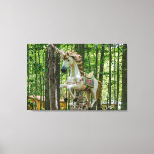 Unicorn Statue Canvas Afdruk