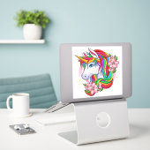 Unicorn Sticker (Laptop op bureau)