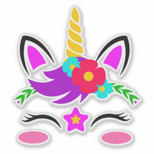 Unicorn Sticker (Voorkant)