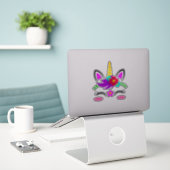 Unicorn Sticker (Laptop op bureau)