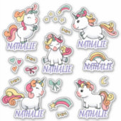 Unicorn sticker vel met naam (Voorkant)