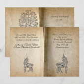 Unicorn Story Book Wedding Invitation Kaart (Voorkant / Achterkant)