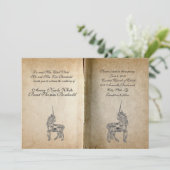 Unicorn Story Book Wedding Invitation Kaart (Staand voorkant)