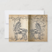 Unicorn Storybook rsvp met enveloppen (Achterkant)