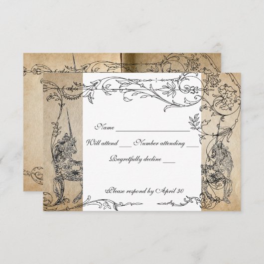 Unicorn Storybook rsvp met enveloppen (Voorkant / Achterkant)