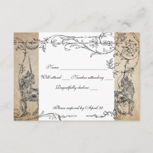 Unicorn Storybook rsvp met enveloppen Kaartje