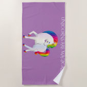 Unicorn strandhanddoek. strandlaken (Voorkant)