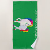 Unicorn strandhanddoek. strandlaken (Voorkant)