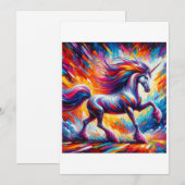 Unicorn Studie A - Fantasy AI Feestdagenkaart (Voorkant / Achterkant)