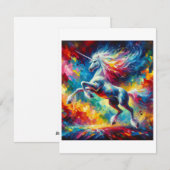 Unicorn Studie C - Fantasy AI Feestdagenkaart (Voorkant / Achterkant)