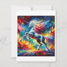 Unicorn Studie C - Fantasy AI Feestdagenkaart