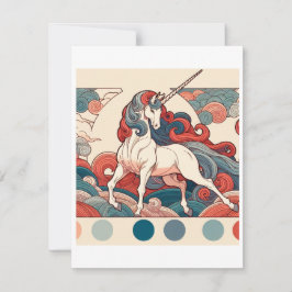 Unicorn Studie F - Fantasy AI Feestdagenkaart