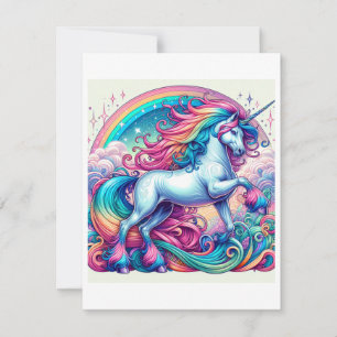 Unicorn Studie H - Fantasy AI Feestdagenkaart