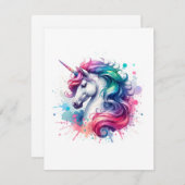 Unicorn Studie K - Fantasy AI Feestdagenkaart (Voorkant / Achterkant)