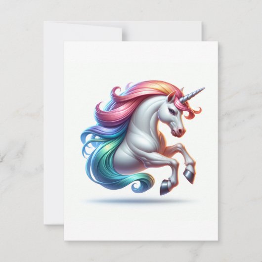 Unicorn Studie Q - Fantasy AI Feestdagenkaart (Voorkant)