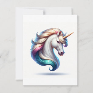 Unicorn Study R - Fantasy AI Feestdagenkaart
