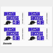 Unicorn succes club lidmaatschap stickers (Vel)