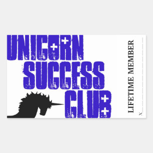 Unicorn succes club lidmaatschap stickers