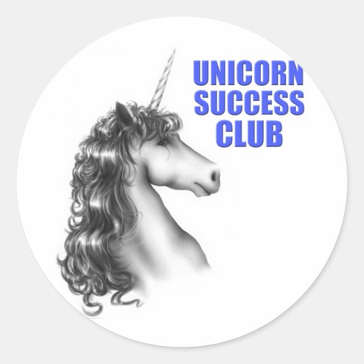 Unicorn Succesclub Ronde Sticker (Voorkant)