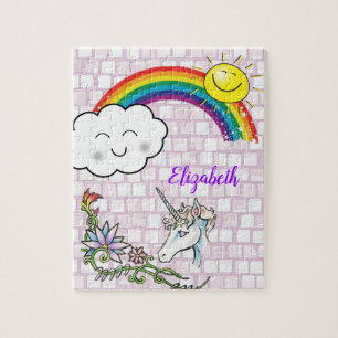 Unicorn Sun Rainbow Jigzaag Puzzle Daisy Legpuzzel