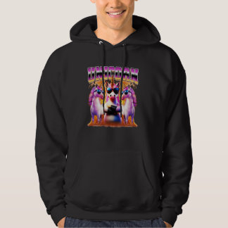 Unicorn Sunglasses 90s Retro Bootleg Style Hoodie