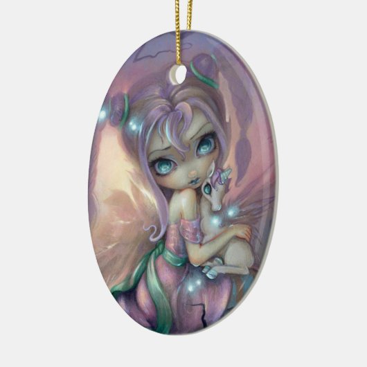 Unicorn Sunset Ceramic Ornament (Links)