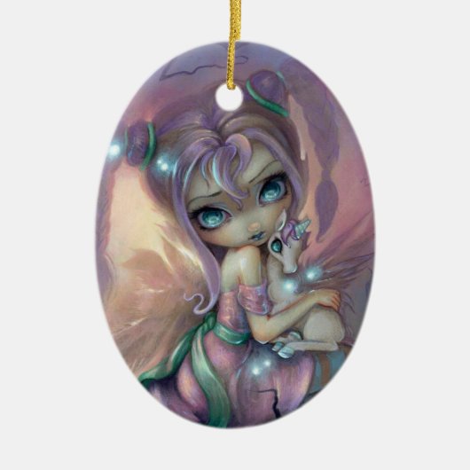 Unicorn Sunset Ceramic Ornament (Voorkant)